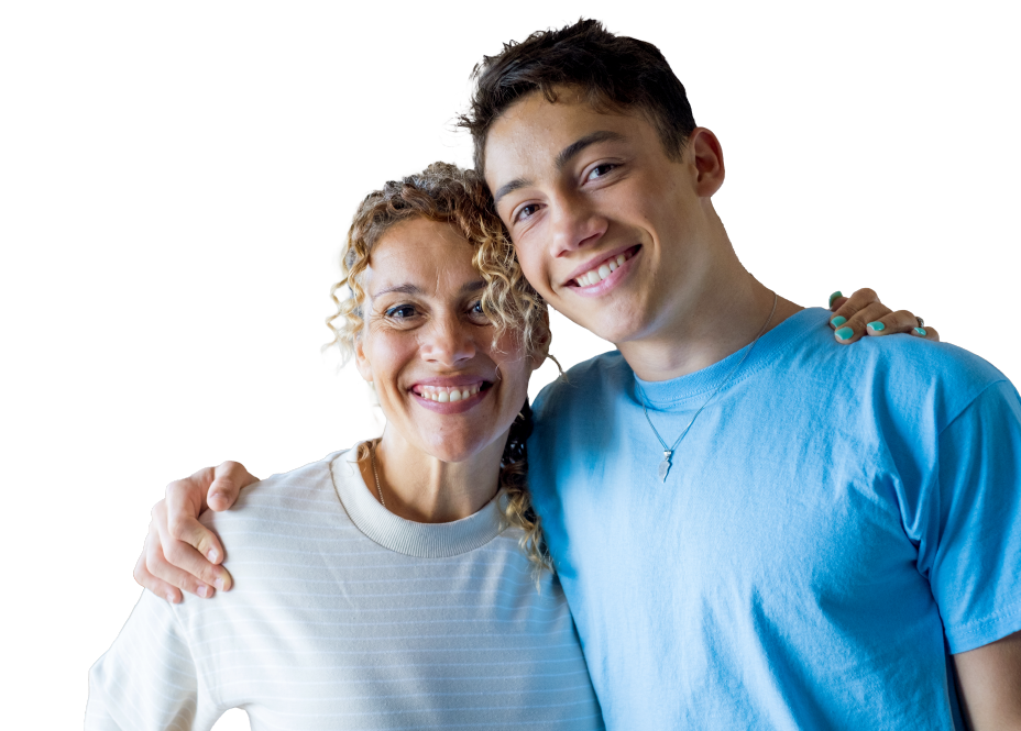 Teen and Mom Hugging